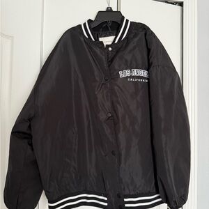 Aeropostale Black and White Bomber Jacket